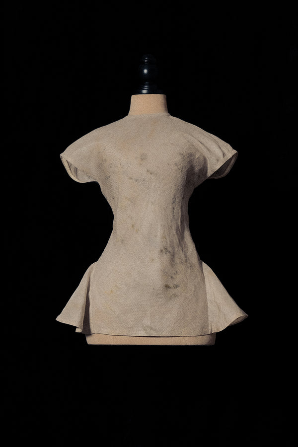 Mutedance 25 Spring/Summer Flower-dyed Short-sleeved Tunic Top MD-MD25SS09-linen